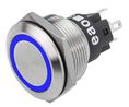 Vandal Resistant Pushbutton Switch, Blue, 600 mA, 36 V, 1CO, IP65 / IP67 / IK10
