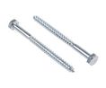 Hex Coach Screw, Steel Bright Zinc Plated, 6mm x 80mm, Pack of 50 pieces