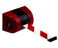 Tensator Red & White Retractable Barrier, 9m, Red, White Tape