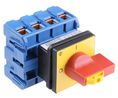 Kraus & Naimer 4P Pole Panel Mount Isolator Switch - 100A Maximum Current, 37kW Power Rating, IP65 Panel Mount