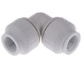 John Guest Plastic Pipe Fitting, 90° Push Fit Elbow, 15mm