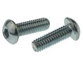 Bright Zinc Plated Steel Hex Socket Button Screw, ISO 7380, M4 x 12mm, Pack of 100 pieces