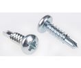 Bright Zinc Plated Steel Self Drilling Screw No. 8 x 5/8in Long x 16mm Long, Pack of 100 pieces