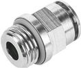 NPQH Series Straight Threaded Adaptor, G 1/8 Male to Push In 4 mm, Threaded-to-Tube Connection Style, 578338