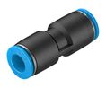 Liitin, Paineilma, Messinki, 37.8mm, Ø 8 mm, työntöliitin, 10 kappaleen pakkaus