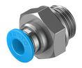 Liitin, Paineilma, Messinki, 21.2mm, G1/4", uroskierre, 10 kappaleen pakkaus