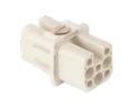GWconnect Crimp Contact Insert Female 7-Pole 10A for Crimp Contacts Size 3A 21x21 Grey, 10 kappaleen pakkaus