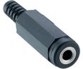 Jack Socket, Straight, Nickel, 3.5 mm, Poles - 3