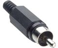 RCA Connector 4 mm, Plug, Straight