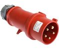 StarTOP IP44 Red Cable Mount 3P + N + E Industrial Power Plug, Rated At 32A, 400 V