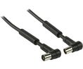 RF-kaapelisarja, IEC (Coax) Uros Kulmamalli - IEC (Coax) Naaras Kulmamalli, 1.5m, Musta