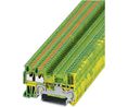Terminal Block, Push-In, 3 Poles, 400V, 10A, 1.5mm², Green / Yellow, Pack of 5 pieces