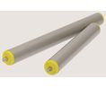 Interroll PVC Round Conveyor Roller Spring Loaded 50mm Dia. x 400mm L, Steel, 8mm Spindle, 426mm Overall Length