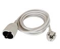10m 1 Socket Type F - German Schuko Extension Lead, 250 V, IP20 10m Blanc