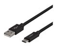 Deltaco USB 2.0 USB A to USB C, 1m, Black