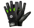 Jalas Tegera 517 Black, Green Fleece Leather Glove, Size 6