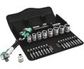 Wera 29-Piece Imperial 3/8 in Standard Socket/Bit Set with Ratchet, 6 point; Hex Bit; Phillips Bit; Pozidriv Bit;