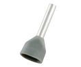Bootlace Ferrule, 2.5mm², Grey, 18.5mm, Pack of 100 pieces