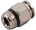 Fitting, 1/2" Universal Short, Male Thread, Ø10 mm, Push-In Connector, Brass, 26mm, Pack of 10 pieces
