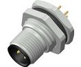 Rundsteckverbinder, M12, Stecker, Gerade, Pole - 4, Schraubanschluss, Leiterplatte, 21.8mm
