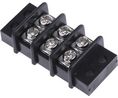 Terminal Strip, Black, 15A, 750V, Poles - 3, Pack of 5 pieces