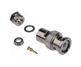 Connecteur RF, BNC, Laiton, Fiche mâle, Droit, 50Ohm, Bloc serre-fil