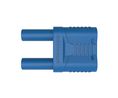 Test Adapter 2x Banana Plug 4 mm - 2x Banana Socket 4 mm 32A 1kVAC 1kVDC 48.5mm Blue