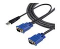 KVM Cable, 1x USB-A Plug / 1x VGA Plug - 1x VGA Plug, 3m