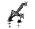 VESA Arm, Clamp / Grommet, 6.5kg, 27" (68.6 cm), Supported Displays - 2, Black