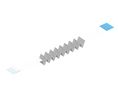 Câble flexible plat, type 2, Conducteurs - 50, Espacement de pas - 0.5mm, 500V, 500mm, Blanc
