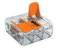 Splicing Connector, 0.5 ... 6mm², Poles - 3, Plastic, Orange / Clear, Pack of 10 pieces