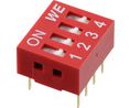 DIP Switch Raised 4-Pin 2.54mm PCB Pins