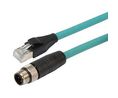 TRG, 5 m, Green M12 Male to Male RJ45 Male, Aluminium/Polyester Foil Thermoplastic Sheath, Cat 5e, 5m, Grün