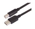 USB 2.0, Male Plug to Male, 2 m, 2m, USB 2.0, Schwarz