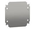 Schneider Electric Galvanised SteelPlain Mounting Plate, 150 mm W, 150 mm L for Use with Panelset, Thalassa 150