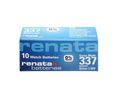 337 Button Non-Rechargeable Battery, 1.55 V, 4.8 mm Diameter, Silberoxid, 337, 1.55V, 8mAh, Packung à 10 Stück