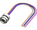 Female 6 way M8 to Unterminated Sensor Actuator Cable, 500mm Ledare