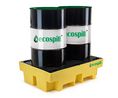 Ecospill Ltd Polyethylene 2 Drum Spill Pallet for Chemical, 240L Capacity, 1.22 x 820mm