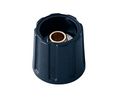 OKW 16mm Black Potentiometer Knob for 6.35mm Shaft Round Shaft, A2516630