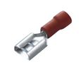 Spade Connector, Partially Insulated, Red, 0.5 ... 1.5mm², Socket, Pack of 100 pieces