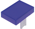 Cap Rectangular Blue Plastic D16 Series Switches