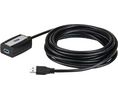 Cable, USB-A Plug - USB-A Socket, 5m, USB 3.0, Black