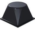 Rubber Feet, Square, 20.6x20.6x13.2mm, 65 Shore A, Black