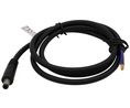 DC-Anschlusskabel, 2.5x5.5x9.5mm Stecker - Offene Enden, Gerade, 300mm, Schwarz
