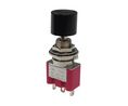 Pushbutton Switch ON-(ON) 1CO Panel Mount Metallic / Red