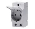 ABB Grey 1 Gang Plug Socket, 16A, Type F - German Schuko, Indoor Use