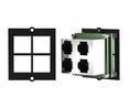 Custom Module with 4-Way Button Module, Black, RJ11, Number of Sockets - 4