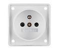 Wall Outlet INTEGRO 1x FR Type E (CEE 7/5) Socket Flush Mount 16A 250V White