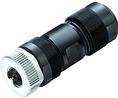 Circular Connector, M12, Socket, Straight, Poles - 4, Screw Clamp, Cable Mount