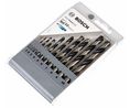 Bosch 10-Piece Twist Drill Bit Set for Metal, 10mm Max, 1mm Min, Steel Bits